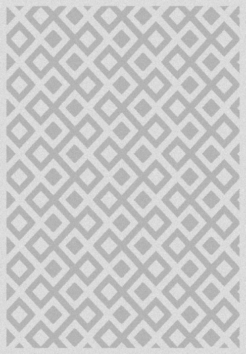 8'x10' Power-Loomed Modern Geometrical Style Grey/White Area Rug – KB Rugs