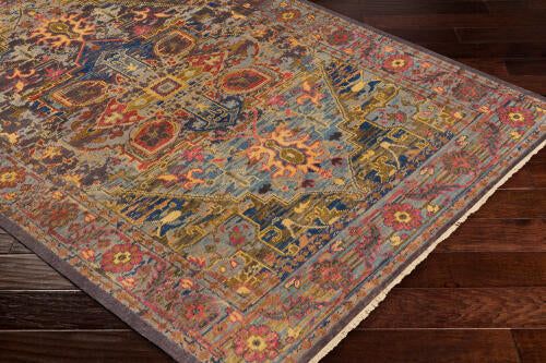 Cappadocia Handgeweven Wollen Vloerkleed — Blauw / Roest Multi | CPP-5022 - performance