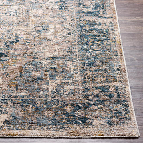 Livabliss Mirabel machinaal geweven vloerkleed — Taupe / Denim | MBE-2312