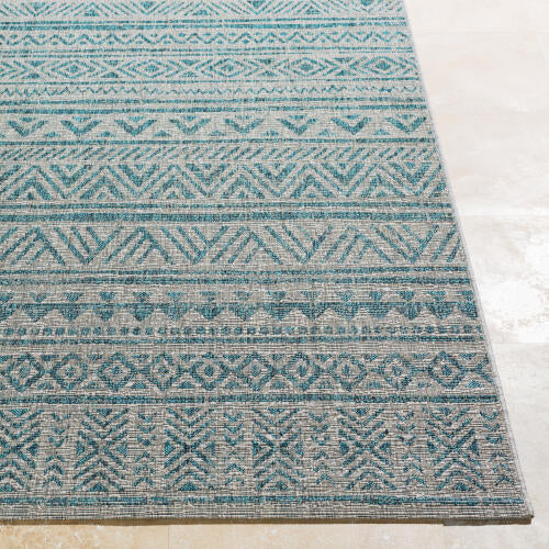 Livabliss Eagean Machinaal Geweven Vloerkleed — Talingblauw / Taupe | EAG-2307
