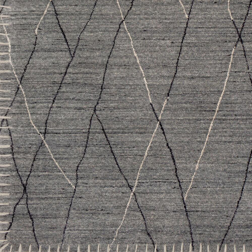 Arlequin handgemaakt wollen & viscose vloerkleed — Charcoal | ARQ-2300
