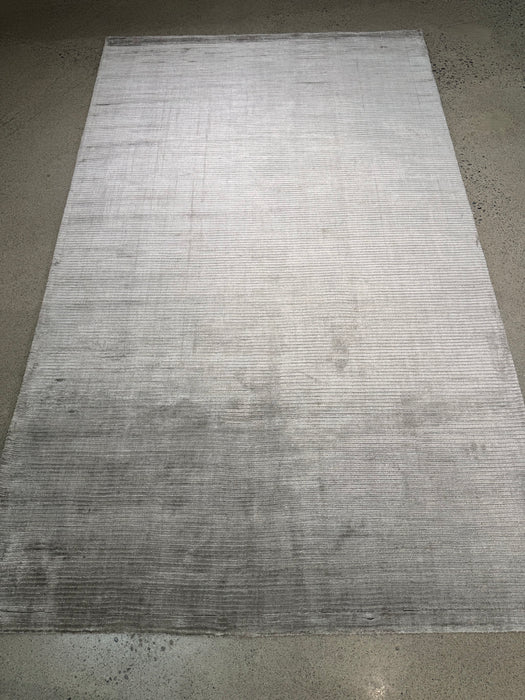 5’x8’ Handgeweven Nepalees wollen vloerkleed - Beige/Grijs