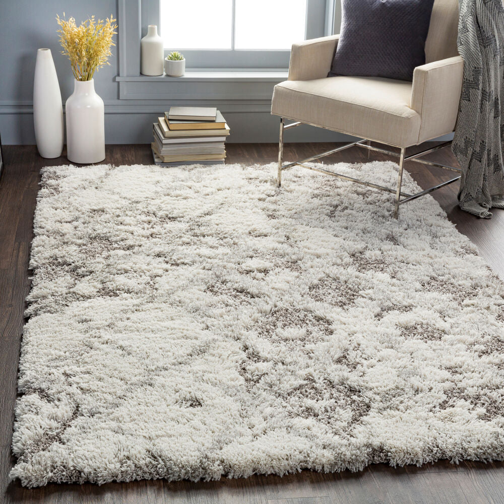 Alta Shag Machine Woven Rug — Off-White / Gray | ASG-2305 - colour & pattern