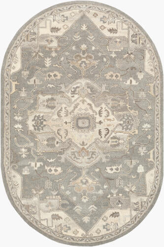 Caesar Handmade Wool Rug — Gray / Ivory | CAE-1196