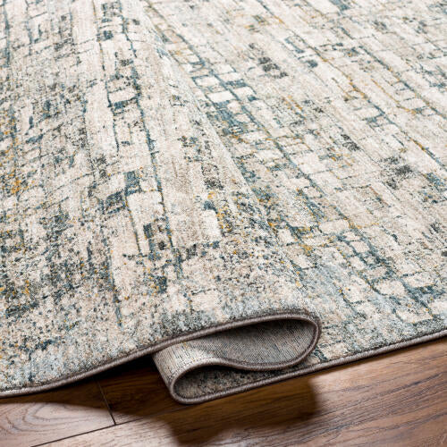 Livabliss Dresden machinaal geweven vloerkleed — Zacht zeegroen / Taupe | DRE-2304 - construction