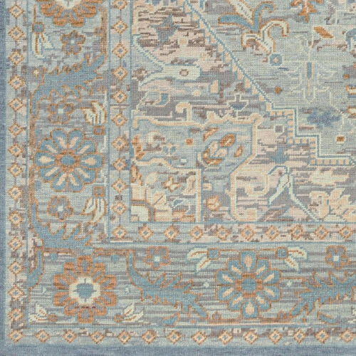 Cappadocia Handgemaakt Wollen Vloerkleed — Blauw / Zand | CPP-5034
