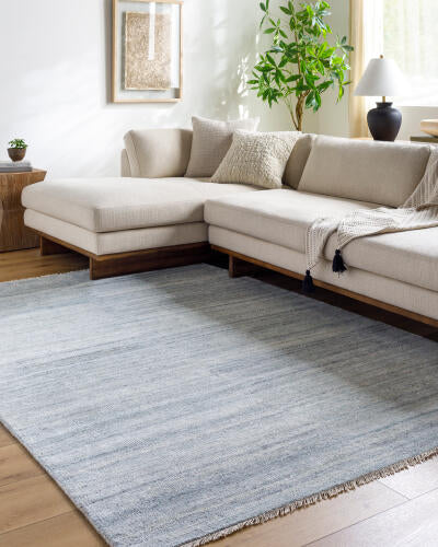 Epic Handgemaakt Wollen Vloerkleed — Metallic Zilver / Haverkleur | EPI-2301 - colour & pattern