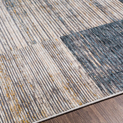 Livabliss Cardiff machinaal geweven vloerkleed — Blauw / Grijs | CDF-2312