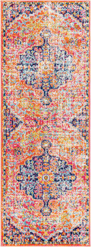 Livabliss Harput Machinaal Geweven Vloerkleed — Multi / Oranje | HAP-1062