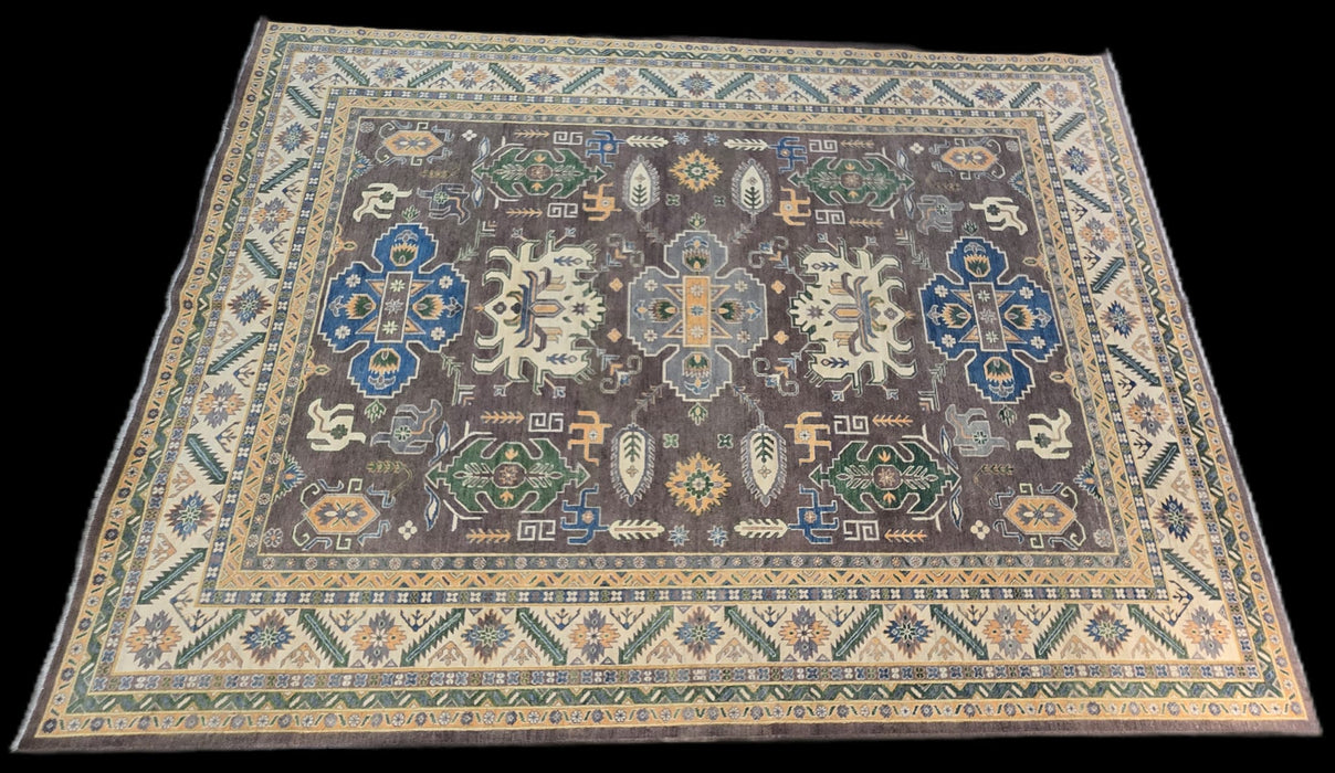 10'x14' handgeknoopt vloerkleed van 100% wol