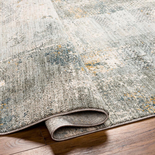Livabliss Dresden Machine Woven Rug — Mist / Teal | DRE-2305 - construction