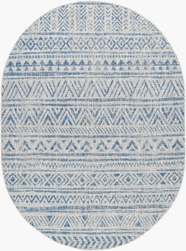 Livabliss Eagean Machinaal Geweven Vloerkleed — Blauw / Taupe | EAG-2306