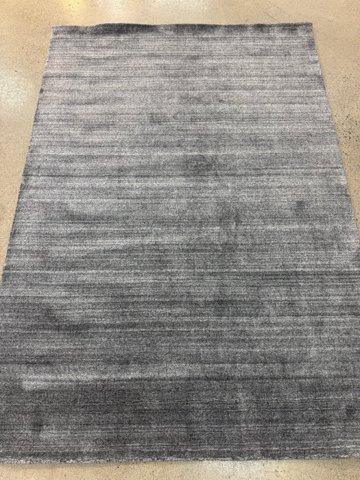 5'x8' Silverstone handgeknoopt wollen vloerkleed - Zilver/Grijs