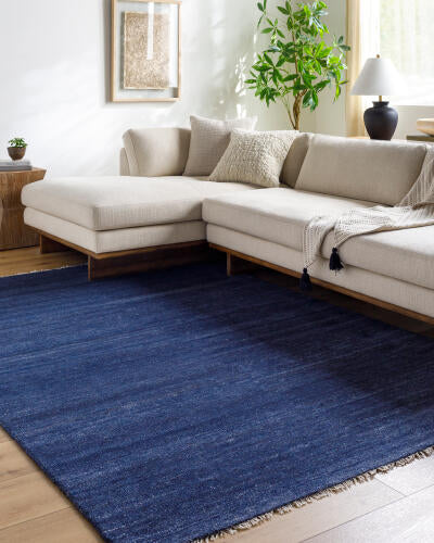 Episch handgemaakt wollen vloerkleed — Blauw | EPI-2300 - colour & pattern