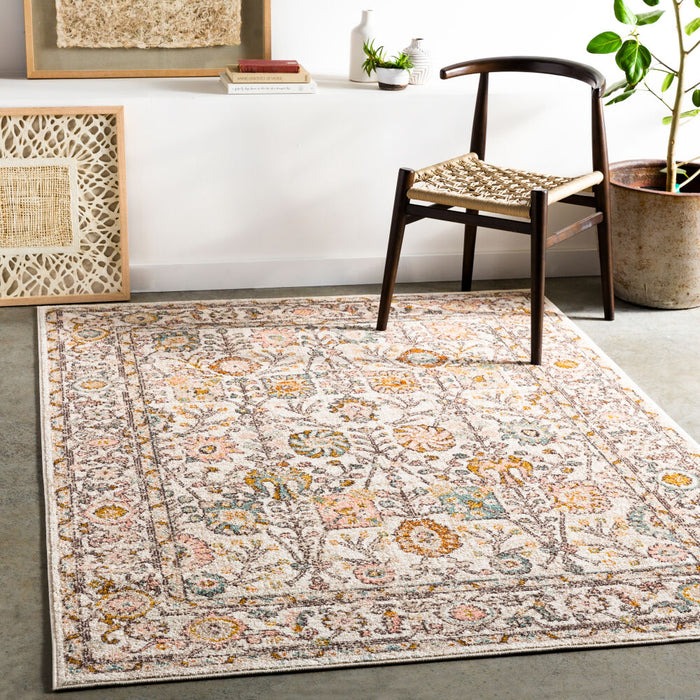 Ankara Machinaal Geweven Vloerkleed — Ivoor / Blush Multi | AKR-2332