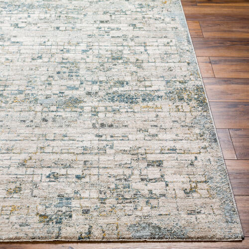 Livabliss Dresden machinaal geweven vloerkleed — Zacht zeegroen / Taupe | DRE-2304