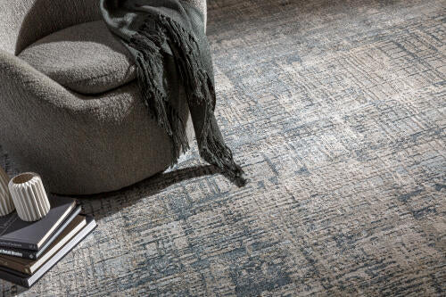 Brunswick machinaal geweven vloerkleed — Lichtblauw / Taupe | BWK-2300 - colour & pattern