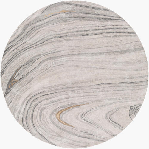 Kavita Handgemaakt Vloerkleed — Grijs / Goud | KVT-2304