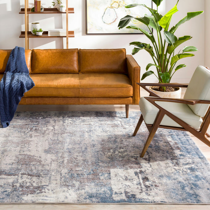 Ankara Machinaal Geweven Vloerkleed — Beige / Blauwgroen | AKR-2307