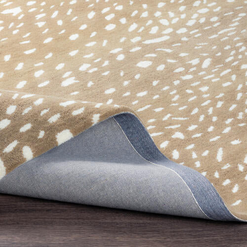 Athena handgemaakt wollen vloerkleed — Lichtbruin / Crème | ATH-5162 - construction