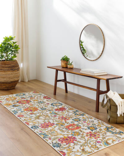 Livabliss Harput Machine Woven Rug — Multi / Ivory Floral | HAP-1074