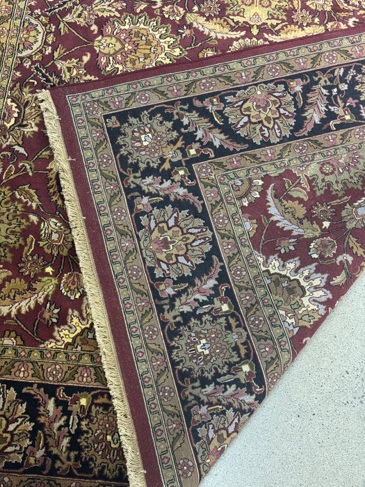 8’x10’ Hand-Knotted Persian-Style (Indo-Persian) Wool Area Rug- Multi/Red