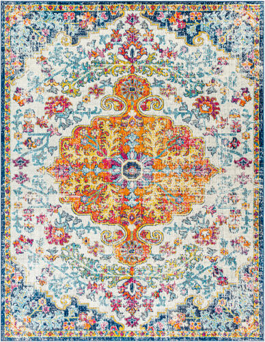 Livabliss Harput Machinaal Geweven Vloerkleed — Veelkleurig Medaillon | HAP-1000 - performance
