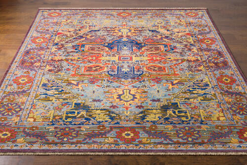 Cappadocia Handgeweven Wollen Vloerkleed — Blauw / Roest Multi | CPP-5022
