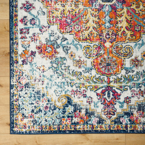 Livabliss Harput Machinaal Geweven Vloerkleed — Veelkleurig Medaillon | HAP-1000
