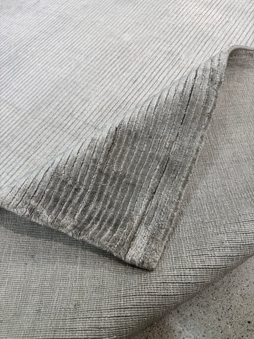 5’x8’ Handgeweven Nepalees wollen vloerkleed - Beige/Grijs