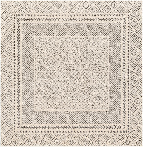 Bahar Machinaal Geweven Vloerkleed — Houtskool / Lichtbeige | BHR-2321 - performance