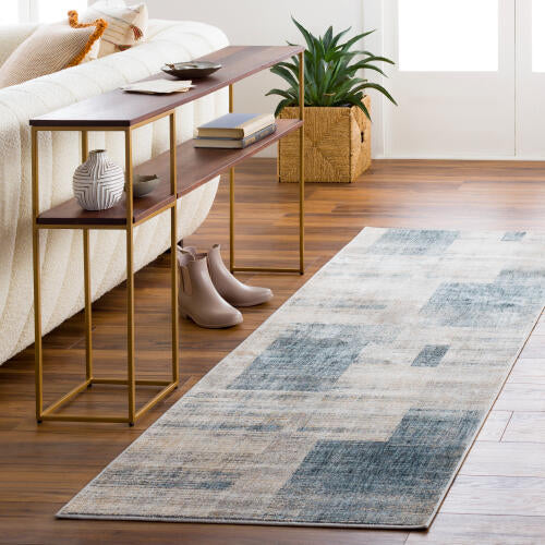 Livabliss Cardiff machinaal geweven vloerkleed — Blauw / Grijs | CDF-2312