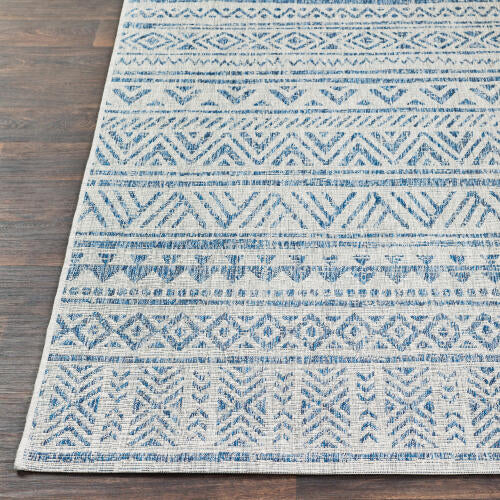 Livabliss Eagean Machinaal Geweven Vloerkleed — Blauw / Taupe | EAG-2306