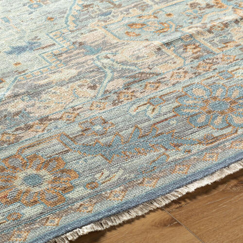 Cappadocia Handgemaakt Wollen Vloerkleed — Blauw / Zand | CPP-5034