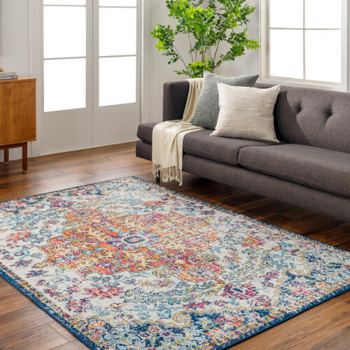 Livabliss Harput Machinaal Geweven Vloerkleed — Veelkleurig Medaillon | HAP-1000