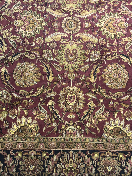 8’x10’ Hand-Knotted Persian-Style (Indo-Persian) Wool Area Rug- Multi/Red