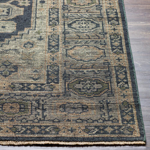 Reign handgemaakt wollen vloerkleed — Marineblauw / Taupe | REG-2309