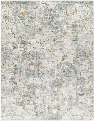 Livabliss Dresden machinaal geweven vloerkleed — Zacht teal / taupe | DRE-2302