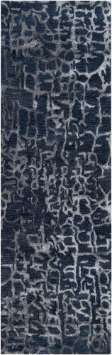 Banshee handgemaakt vloerkleed van wol & viscose — Donkerblauw | BAN-3306
