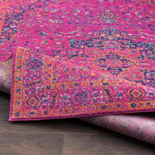 Livabliss Harput machinaal geweven vloerkleed — Magenta / Marineblauw | HAP-1008