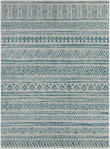 Livabliss Eagean Machinaal Geweven Vloerkleed — Talingblauw / Taupe | EAG-2307 - performance