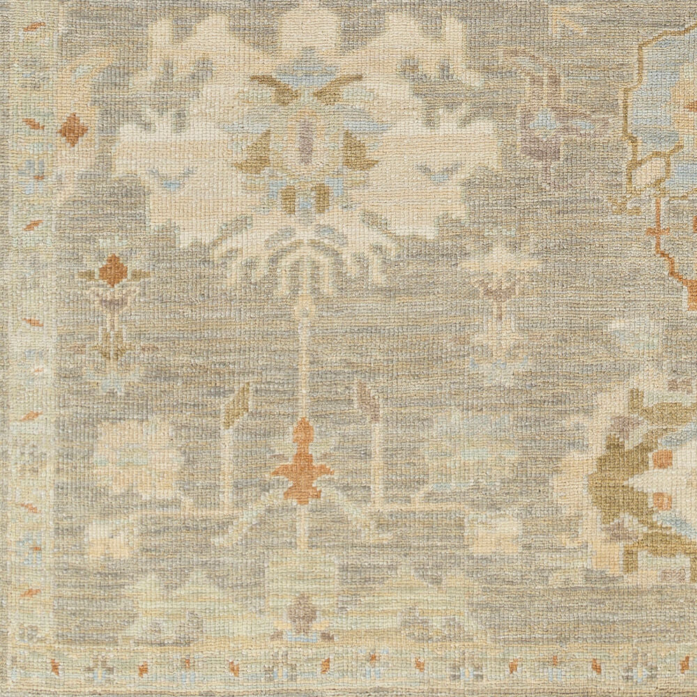 Anatalya handgemaakt wollen vloerkleed — Taupe / Blauw | AAT-2300 - construction