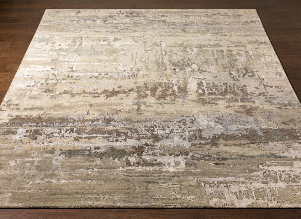 Arte Handgemaakt Wollen & Viscose Vloerkleed — Grijs / Taupe | RTE-2303