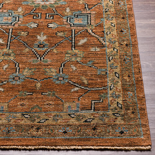 Reign handgemaakt wollen vloerkleed — Roest / Multi | REG-2301