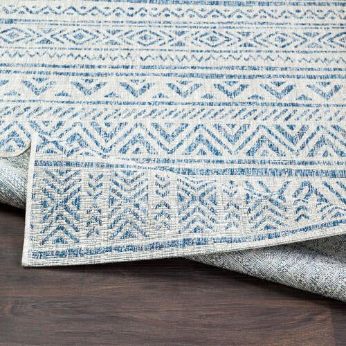 Livabliss Eagean Machinaal Geweven Vloerkleed — Blauw / Taupe | EAG-2306