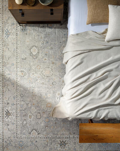 Davina Machine Woven Rug — Gray / Beige Multi | BOCC-2300