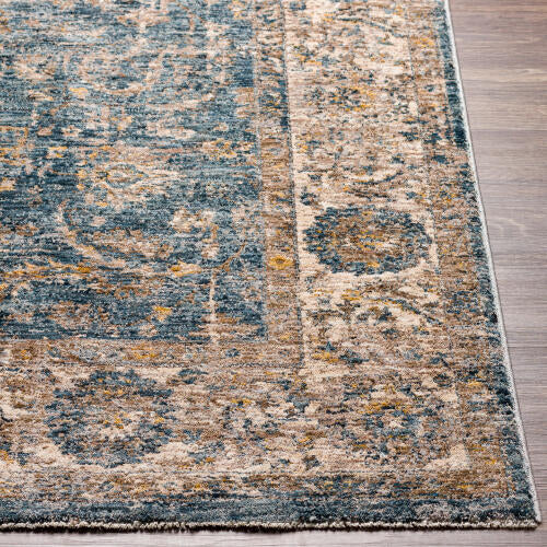 Livabliss Mirabel Machinaal Geweven Vloerkleed — Blauw / Beige | MBE-2305