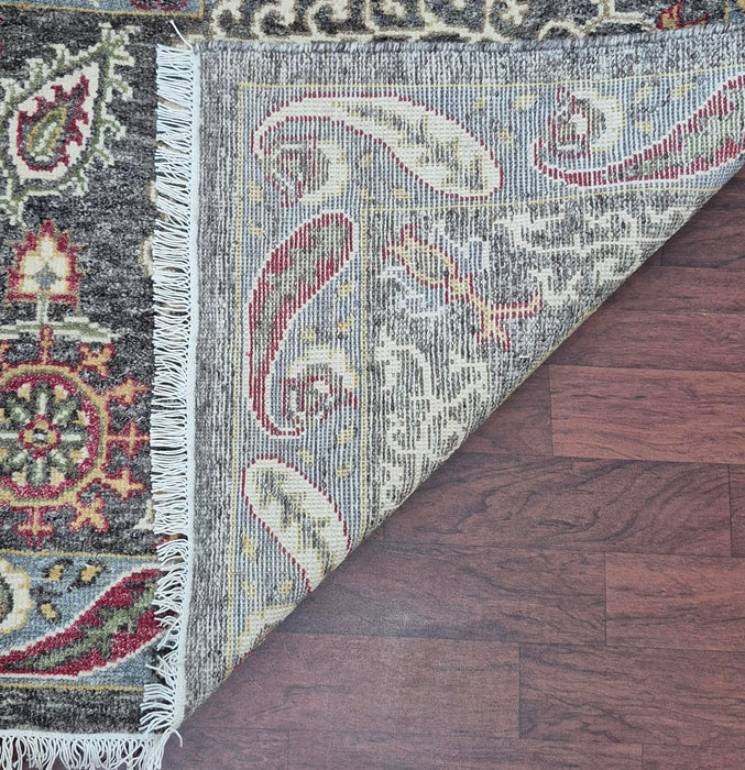 9x12 ft. Hand knotted carpet ,Oriental design ,pure hand spun wool ,Charcoal grey