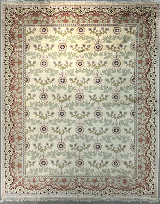 9 x 12 Indo Persian Hand Knotted Wool