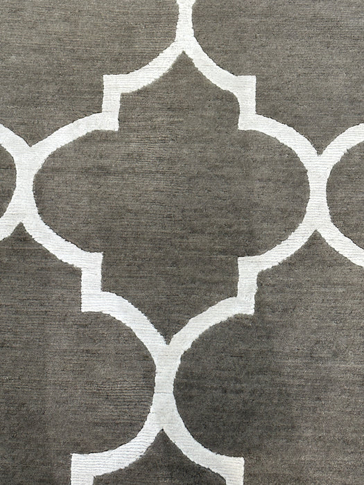 84 cm x 302 cm modern handgeknoopt Indiaas zijden/wollen vloerkleed